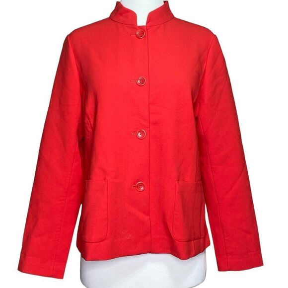 Talbots Red Jacket Size 8 Button Front - Picture 1 of 6